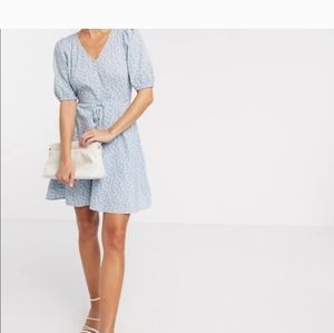 & Other Stories Cotton Floral Tie Waist Dress